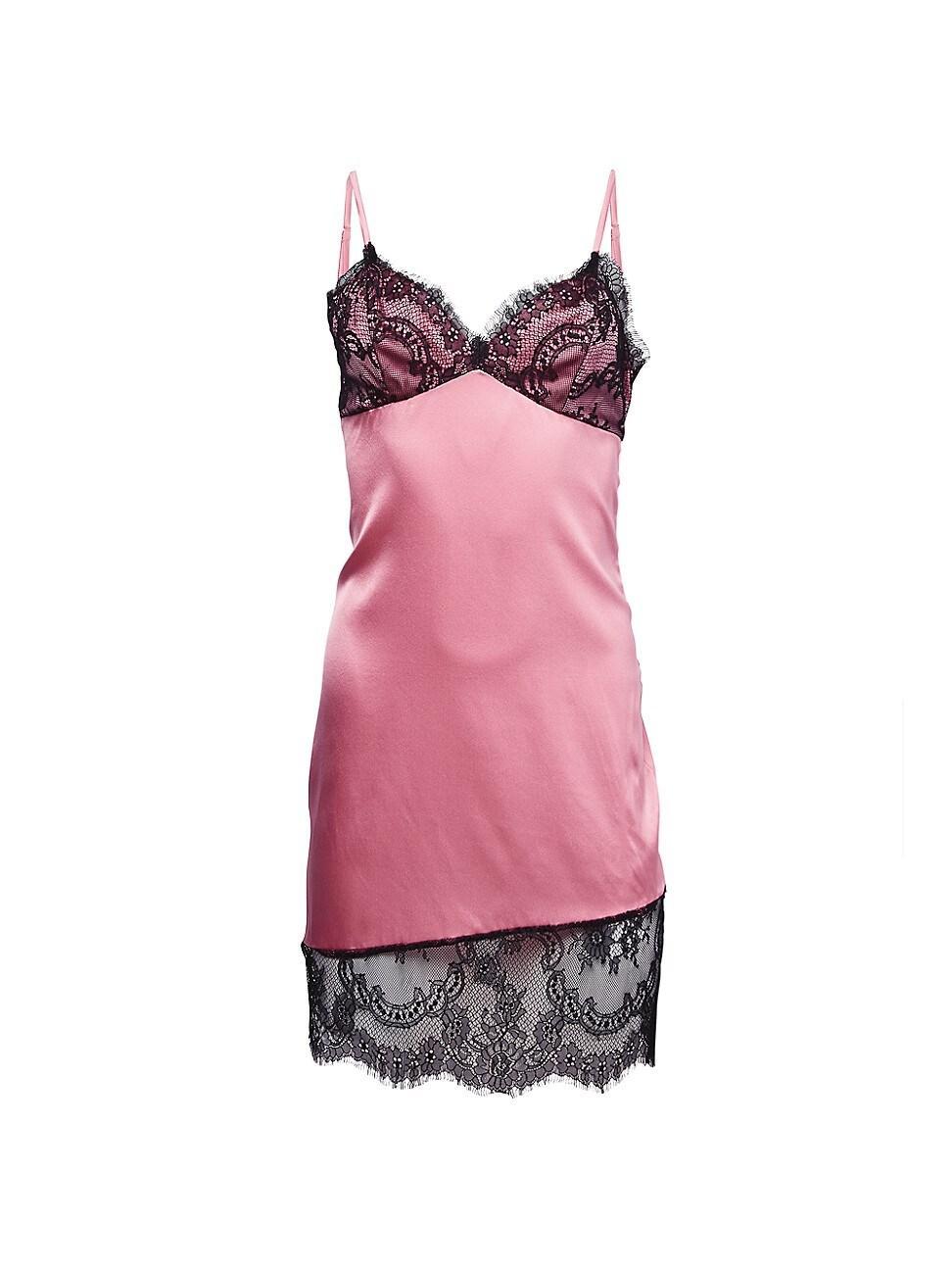 Womens Silk & Lace Mini Slipdress Product Image