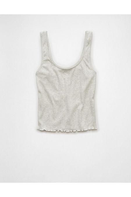 AE Scoop Neck Pointelle Tank Top Women's Product Image