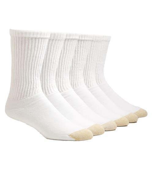 Mens 6-Pack Extended Athletic Crew Socks Product Image