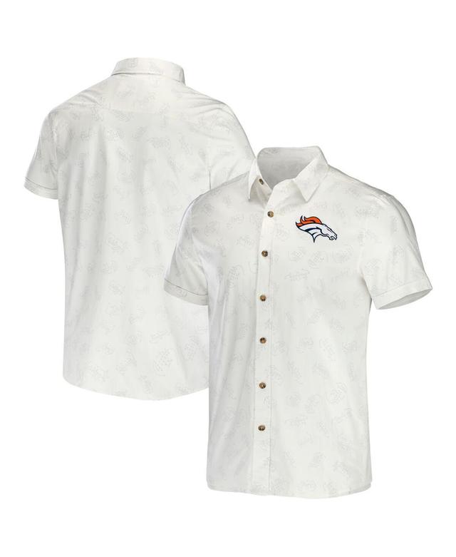 Mens Nfl x Darius Rucker Collection by Fanatics White Denver Broncos Woven Button-Up T-shirt Product Image