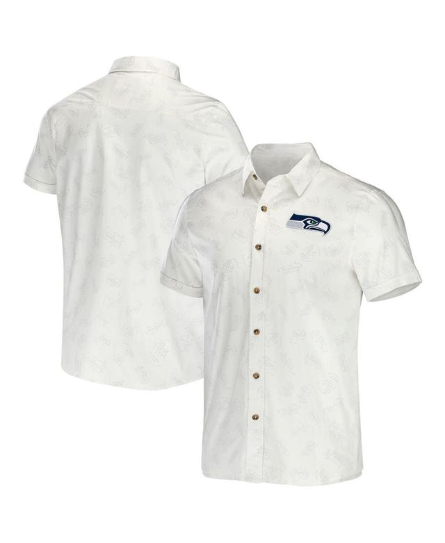 Mens NFL x Darius Rucker Collection by Fanatics White Seattle Seahawks Woven Button-Up T-Shirt Product Image