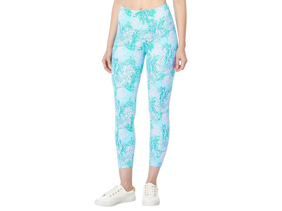 Lilly Pulitzer High-Rise Midi (Las Olas Aqua Strong Current Sea) Women's Clothing Product Image