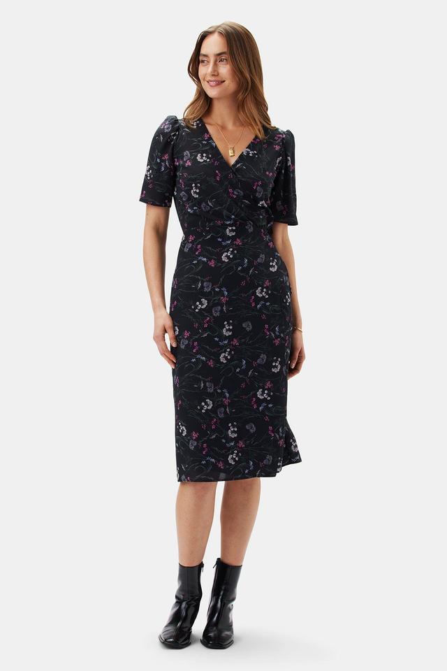 Nicolette Washable Silk Dress - Caroline Black Product Image