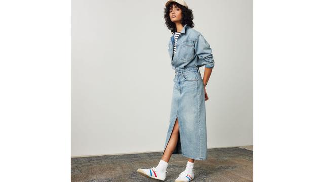 Denim Midi Shirt Dress Product Image