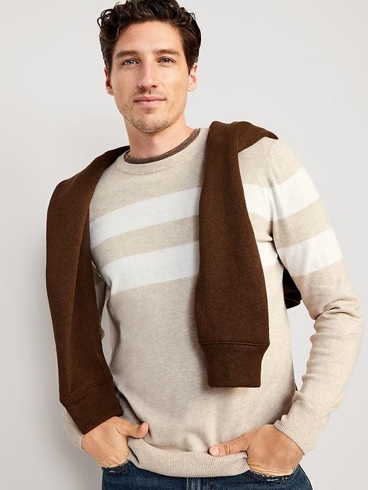 Striped Crew-Neck Sweater Product Image