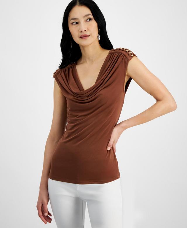 Women's Laced-Chain-Shoulder Top, Created for Macy's  Product Image