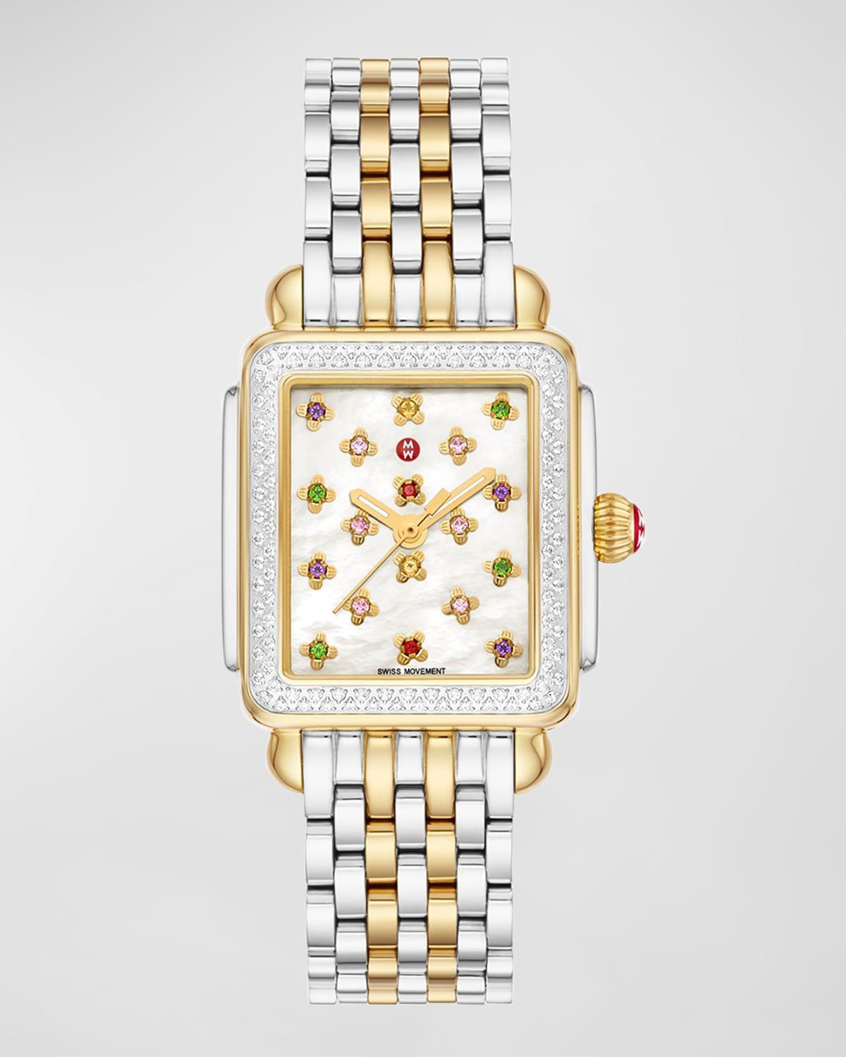 MICHELE Deco Mid Fleur Diamond Special Edition Bracelet Watch, 29mm x 31mm Product Image