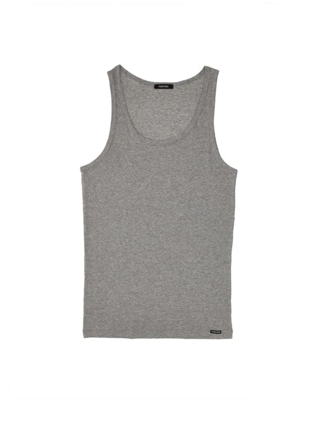 TOM FORD Tank Top With Logo In Grey Product Image