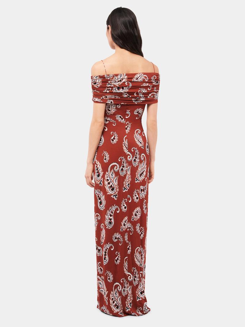 Paisley printed long dress Product Image