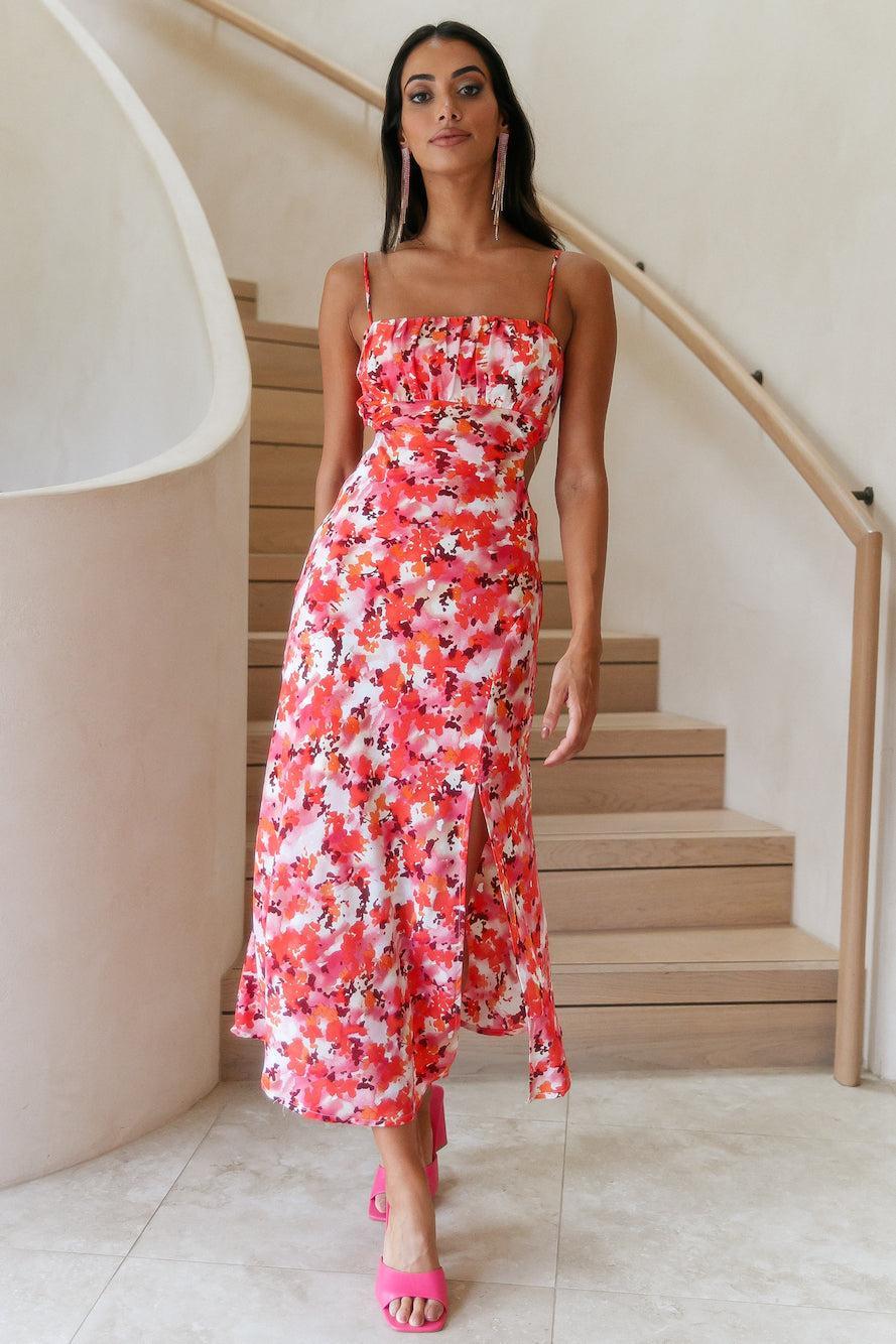 Runaway With You Midi Dress Floral Product Image