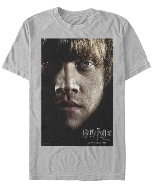 Mens Harry Potter Deathly Hallows Ron Weasley Poster Graphic Tee Product Image