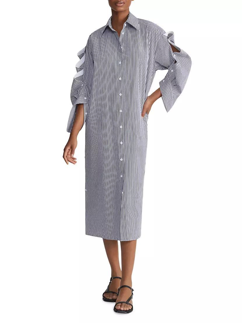 Striped Cotton Poplin Oversized Shirtdress product image