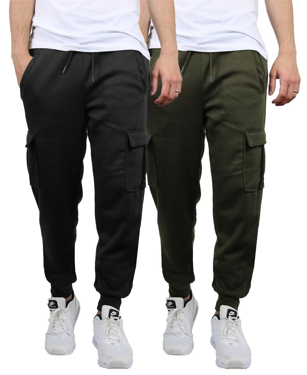 Blue Ice Mens Heavyweight Fleece-Lined Cargo Jogger Sweatpants, Pack of 2 Product Image