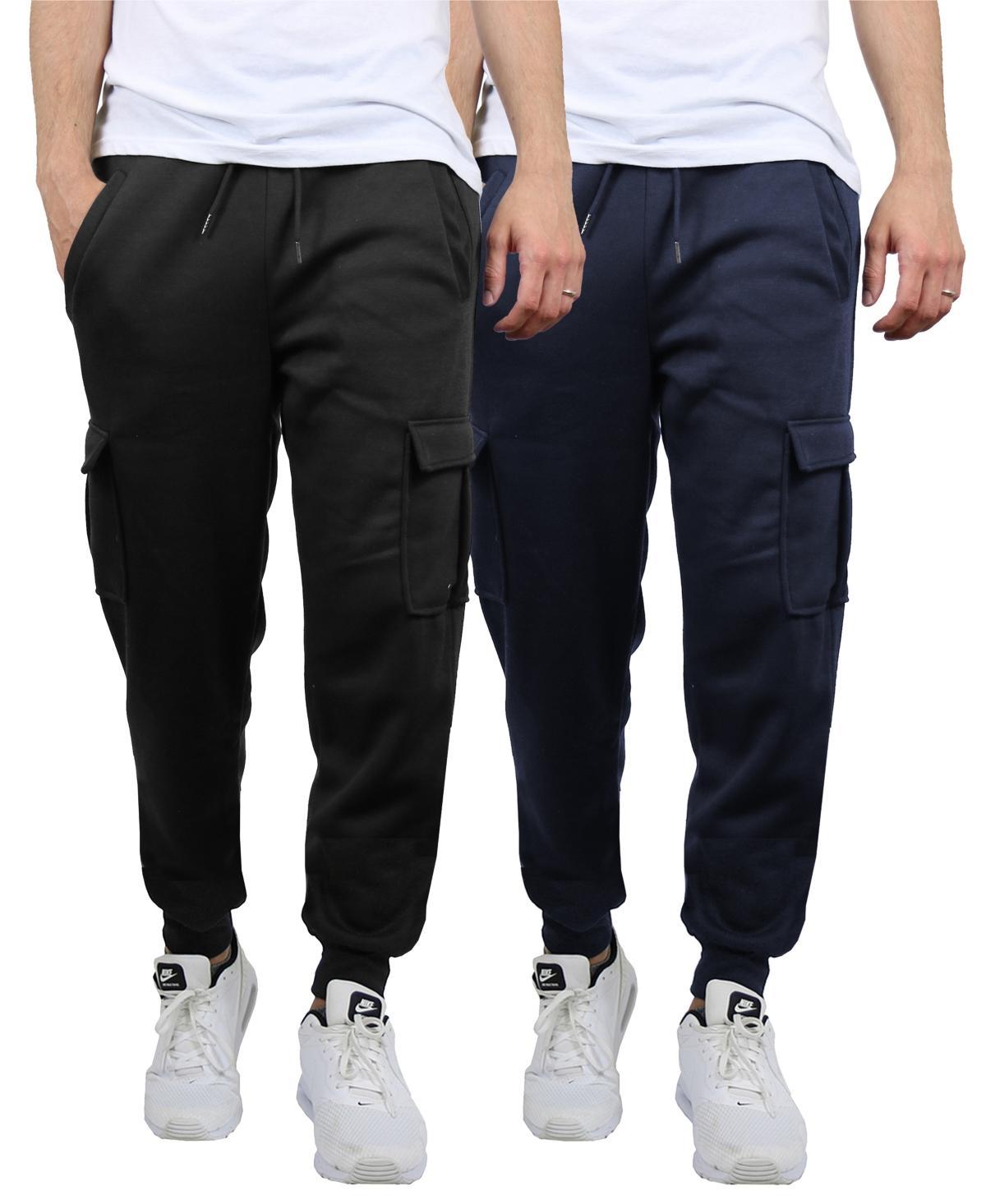 Blue Ice Mens Heavyweight Fleece-Lined Cargo Jogger Sweatpants, Pack of 2 Product Image