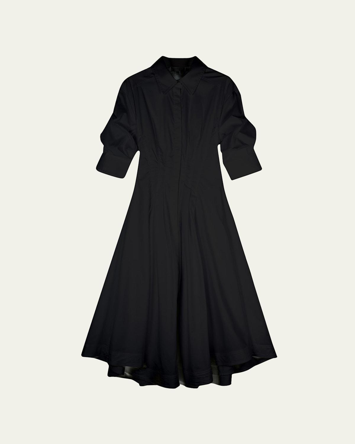 Jazz Core Cotton Poplin Pintuck Midi Dress Product Image