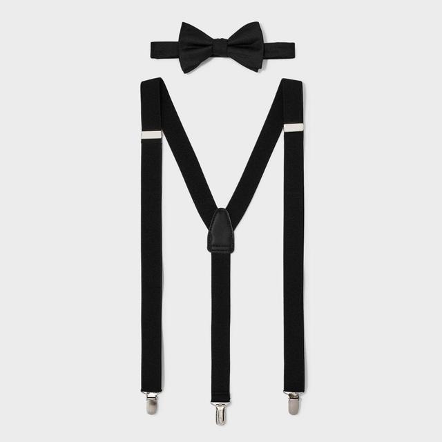 Men's Herringbone Stretch Suspender - Goodfellow & Co™ Black One Size Product Image