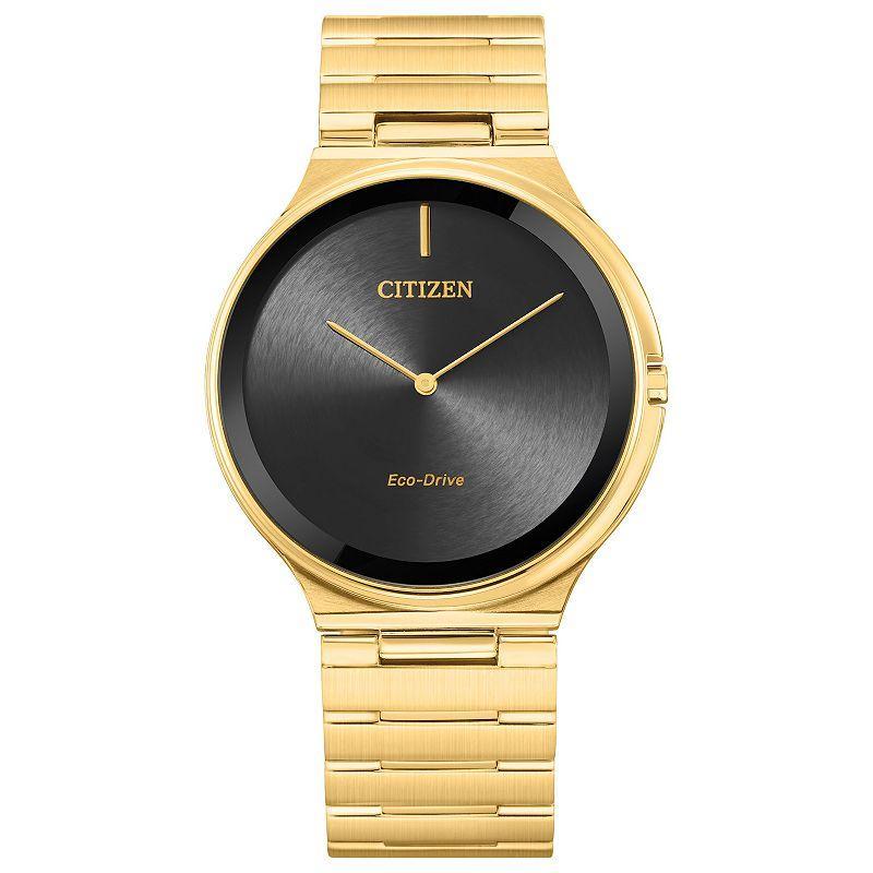 Citizen Eco Drive Men's Stiletto Gold Tone Stainless Steel Bracelet Watch Product Image