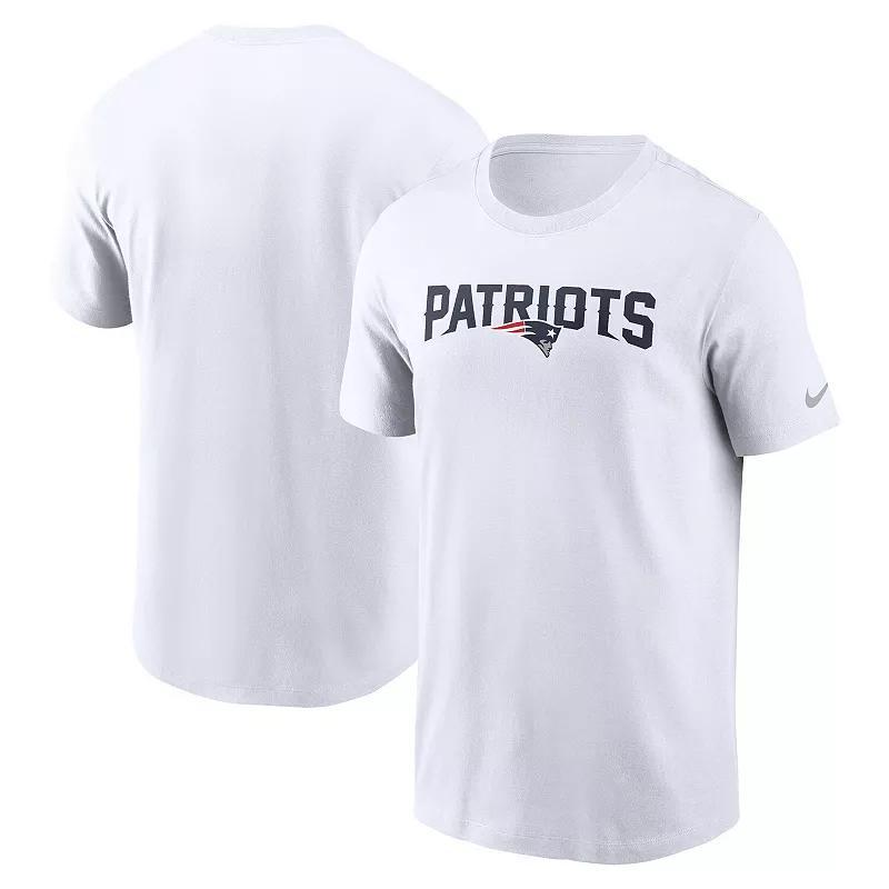 Nike Mens White New England Patriots Primetime Wordmark Essential T-Shirt Product Image