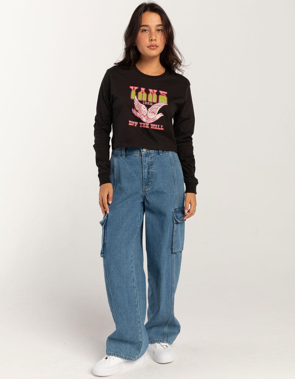 VANS Doves Womens Crop Long Sleeve Boyfriend Tee Product Image