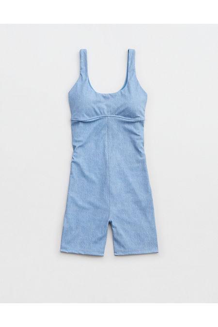 AE x Aerie Match Made In Denim Goals Denim Print Romper Women's product image