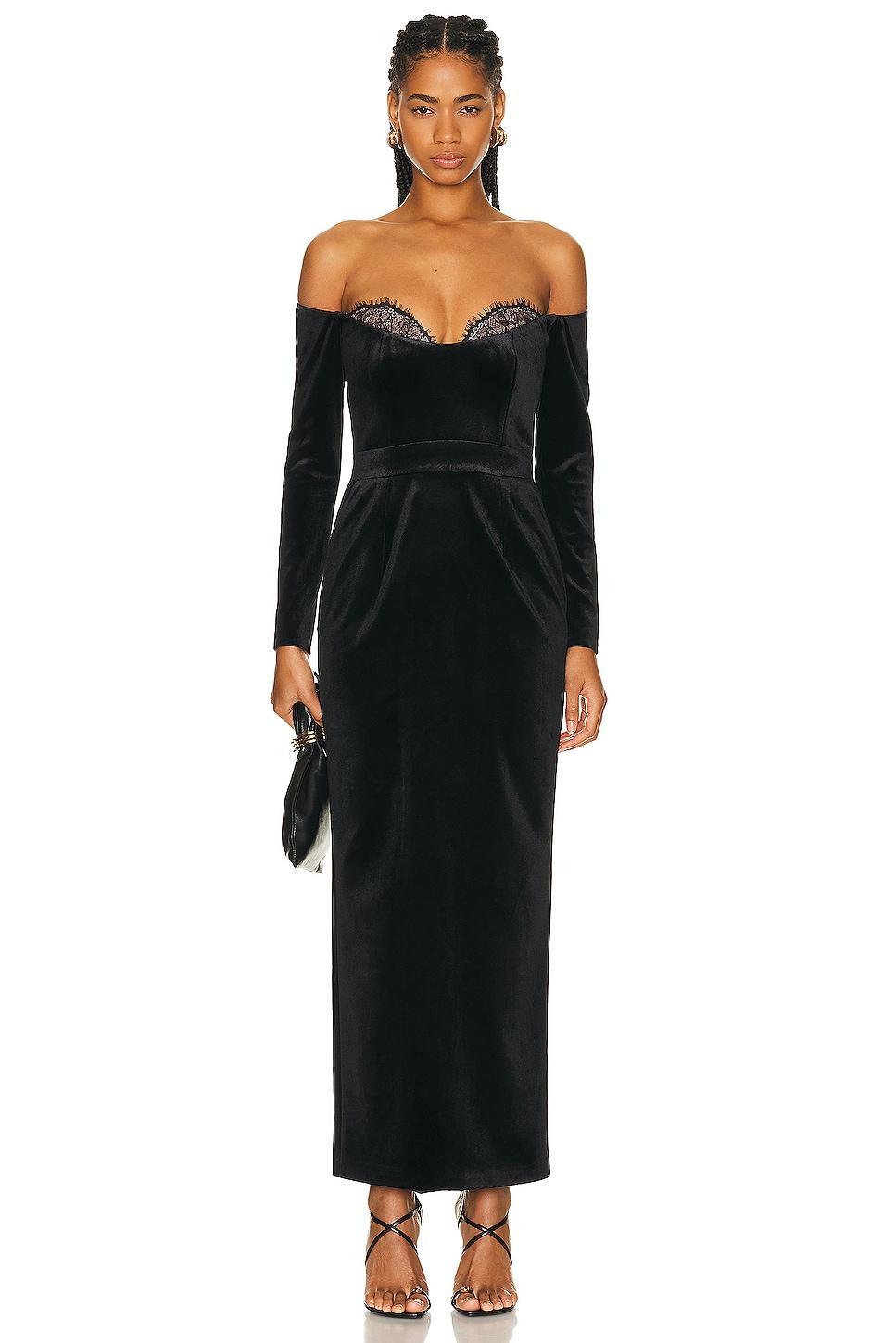 The New Arrivals by Ilkyaz Ozel Farah Dress in Black Product Image