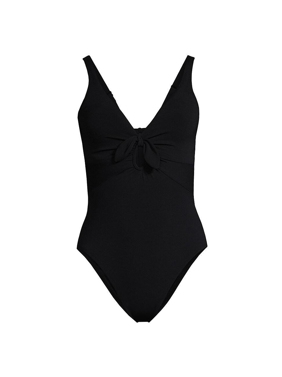 Womens Ava Plunge Bow One-Piece Swimsuit Product Image