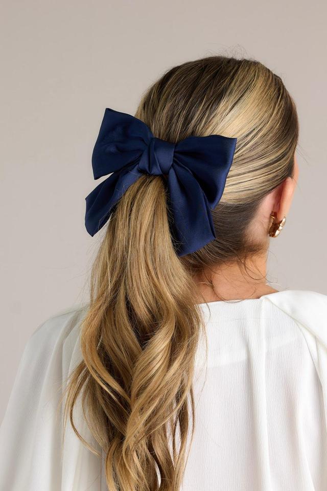 The Only Reason Navy Clip In Bow Product Image