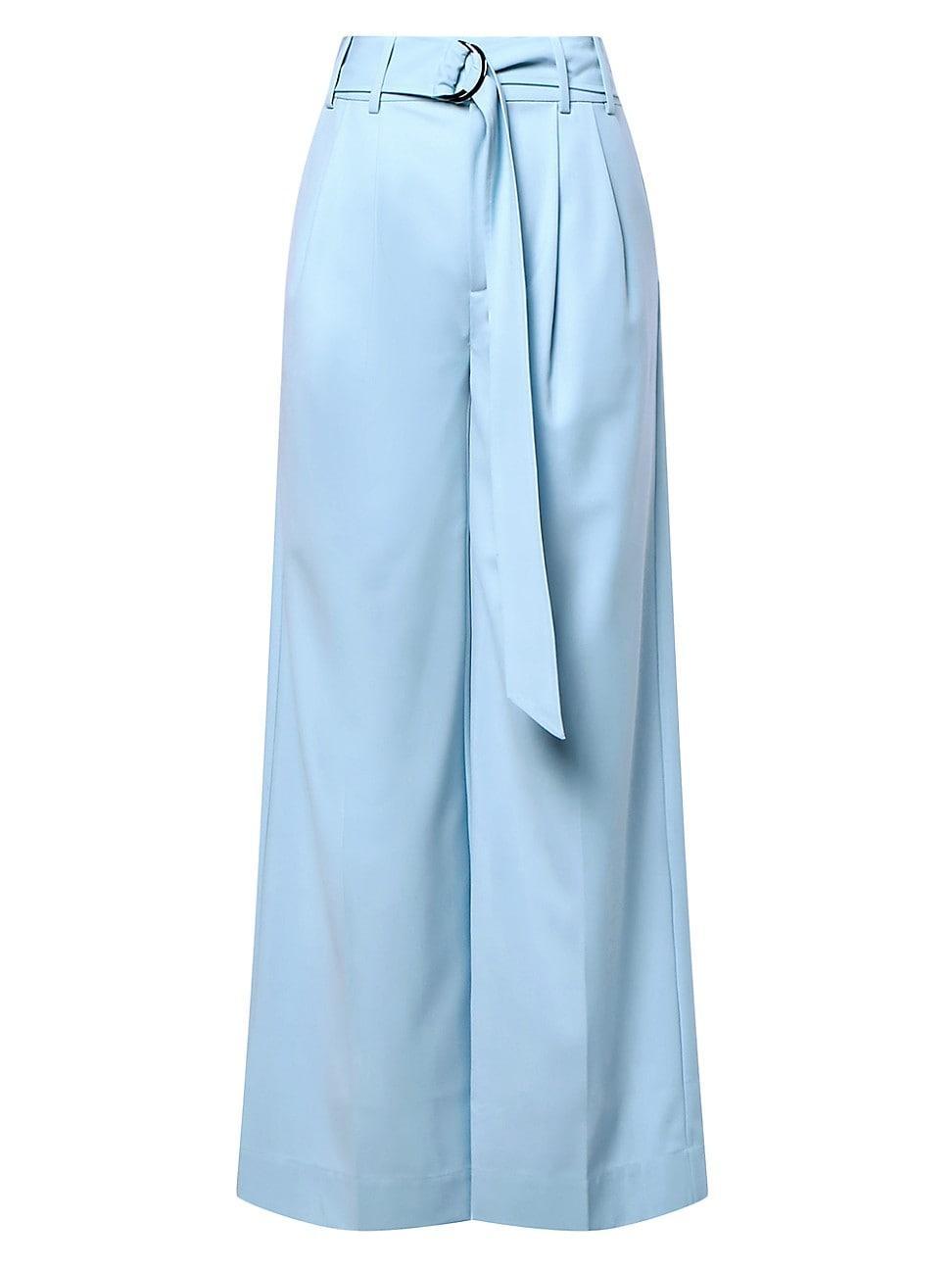 Womens Armand Belted Pleated Wide-Leg Trousers Product Image