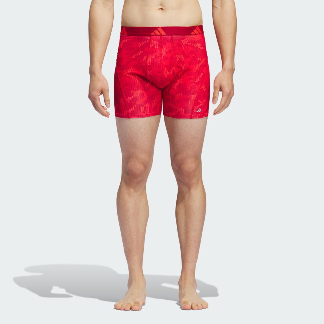 adidas Performance Mesh Graphic Boxer Briefs 3-Pack Med Hibiscus S Mens Product Image