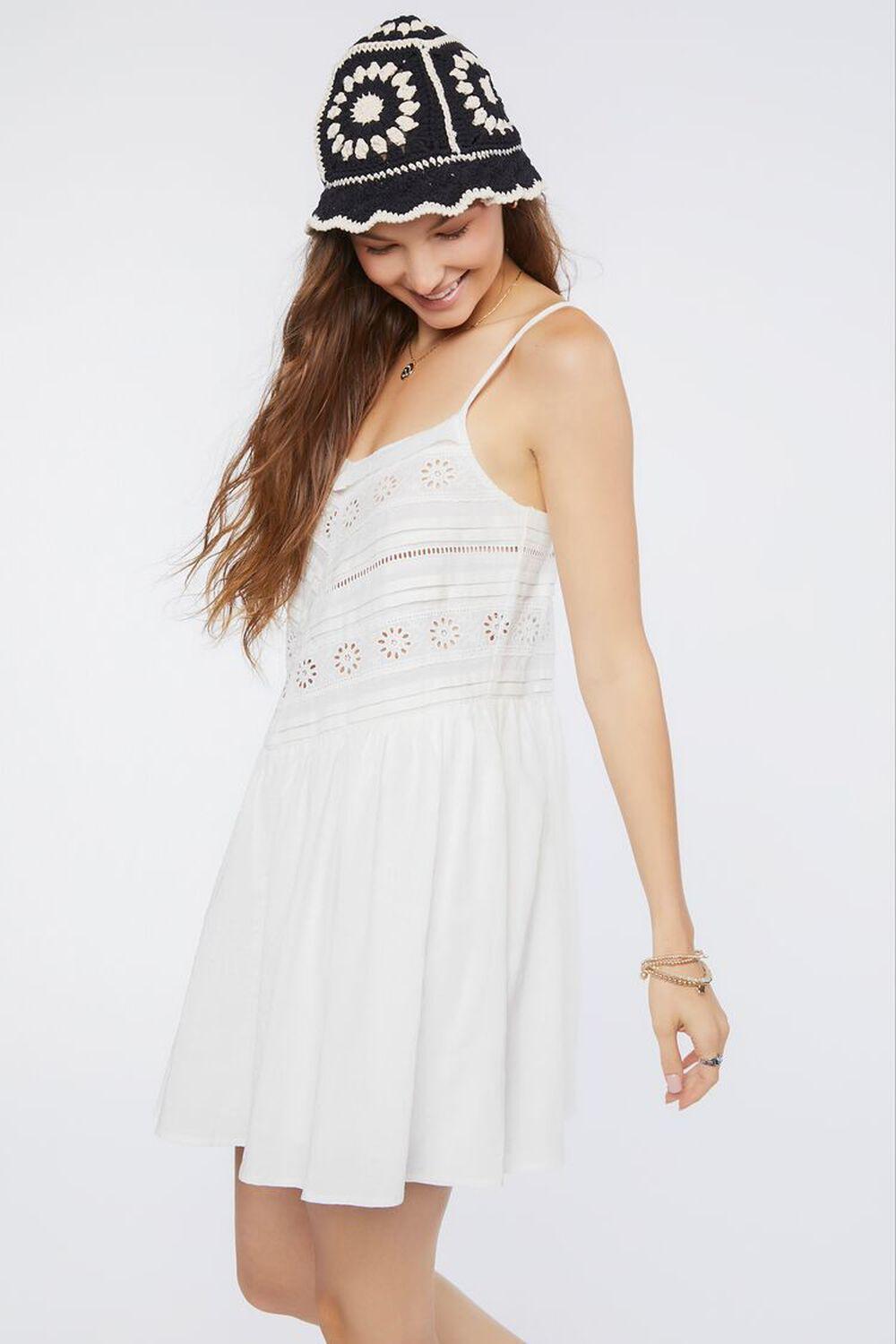 Floral Eyelet Cami Mini Dress | Forever 21 Product Image