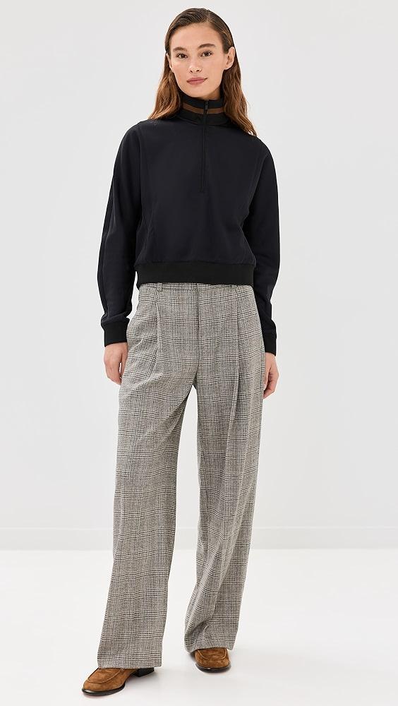 Vince High Rise Wool Blend Plaid Trousers | Shopbop Product Image