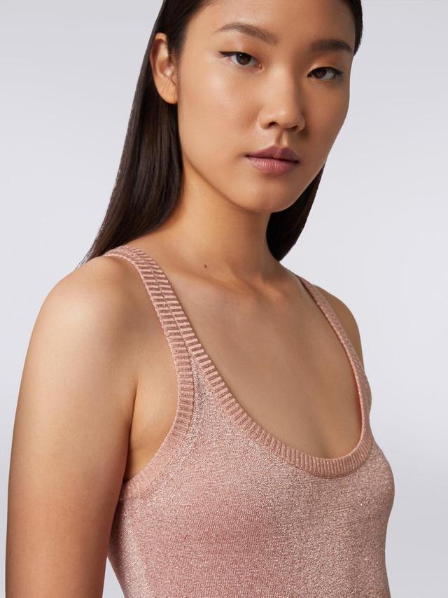 Tank top in viscose blend with lurex Pink | Missoni Product Image