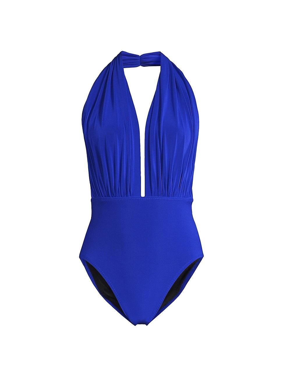 Womens One-Piece Halter Swimsuit Product Image