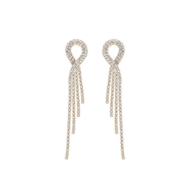 Sohi Womens Silver Bling Drop Earrings Product Image