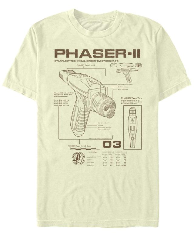 Star Trek Mens Discovery Phaser Schematic Short Sleeve T-Shirt Product Image