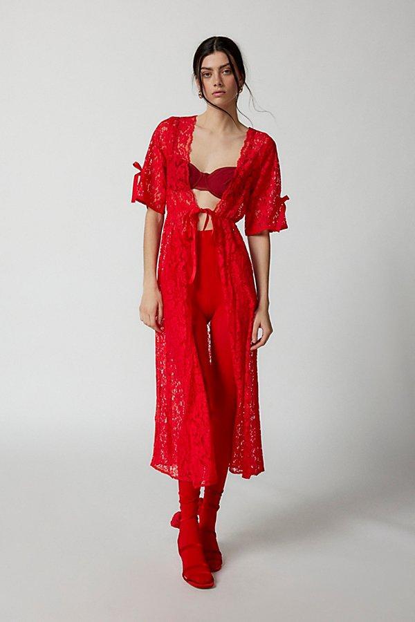 Sheer Lace Robe Womens at Urban Outfitters Product Image