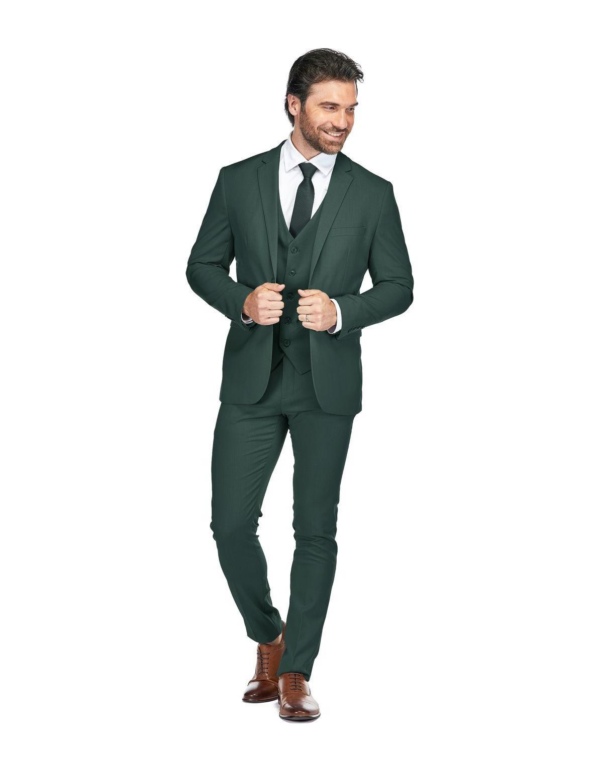 Gino Vitale Mens Skinny Fit Stretch 3-Piece Suit Product Image