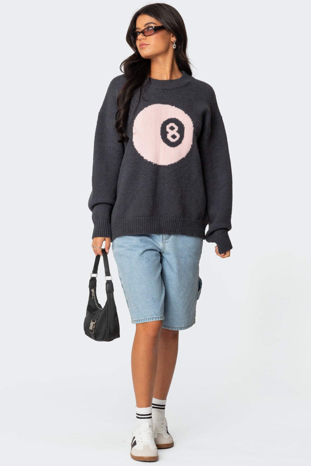 Magic 8 Oversized Chunky Knit Sweater Product Image