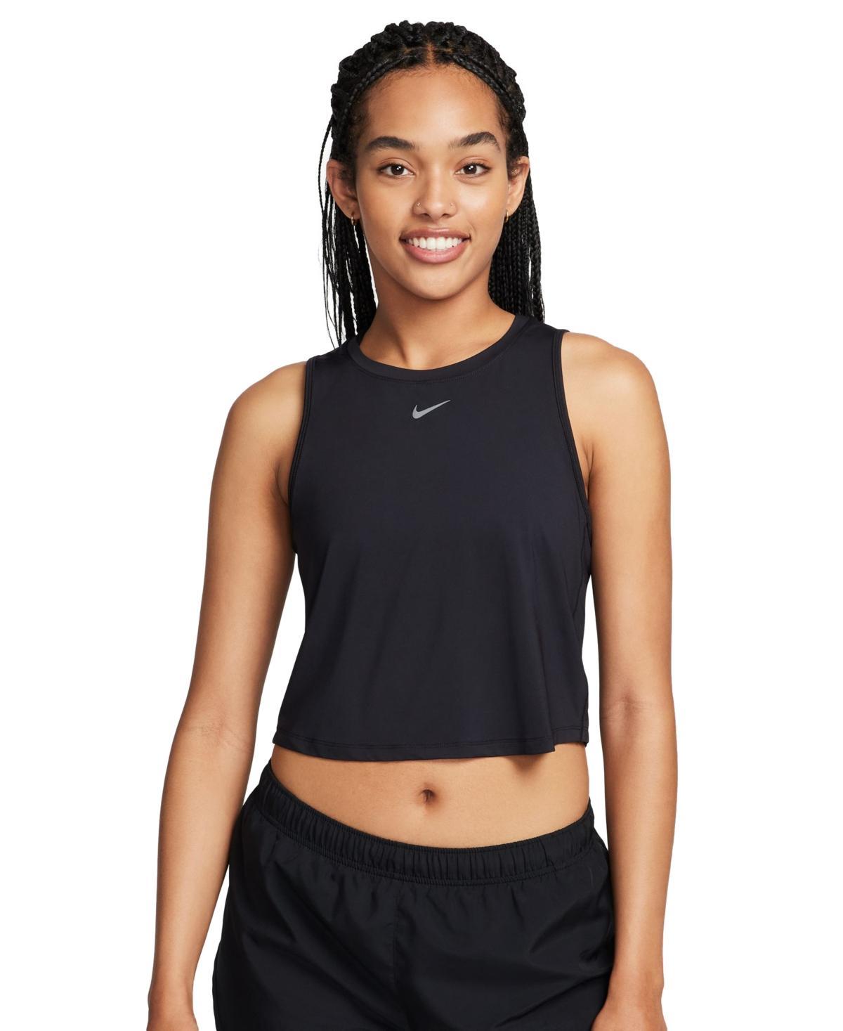 Nike Womens Solid One Classic Dri-fit Cropped Tank Top - Aster Pink Product Image