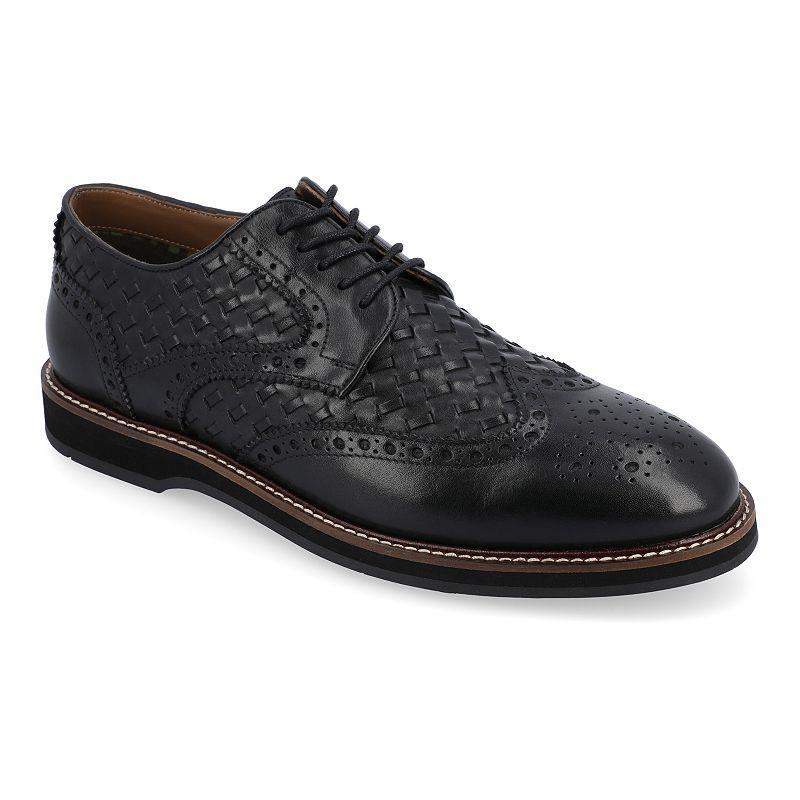 Thomas & Vine Mens Radcliff Wide Width Tru Comfort Foam Lace-Up Woven Wingtip Derby Shoes Product Image