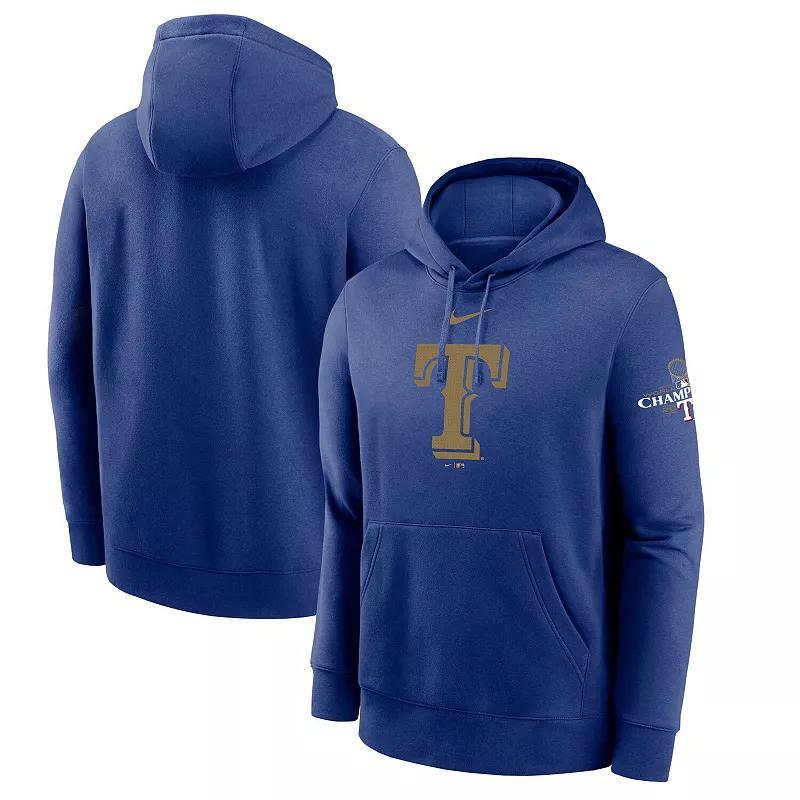 Nike Mens Royal Texas Rangers 2024 Gold Collection Club Fleece Pullover Hoodie Product Image