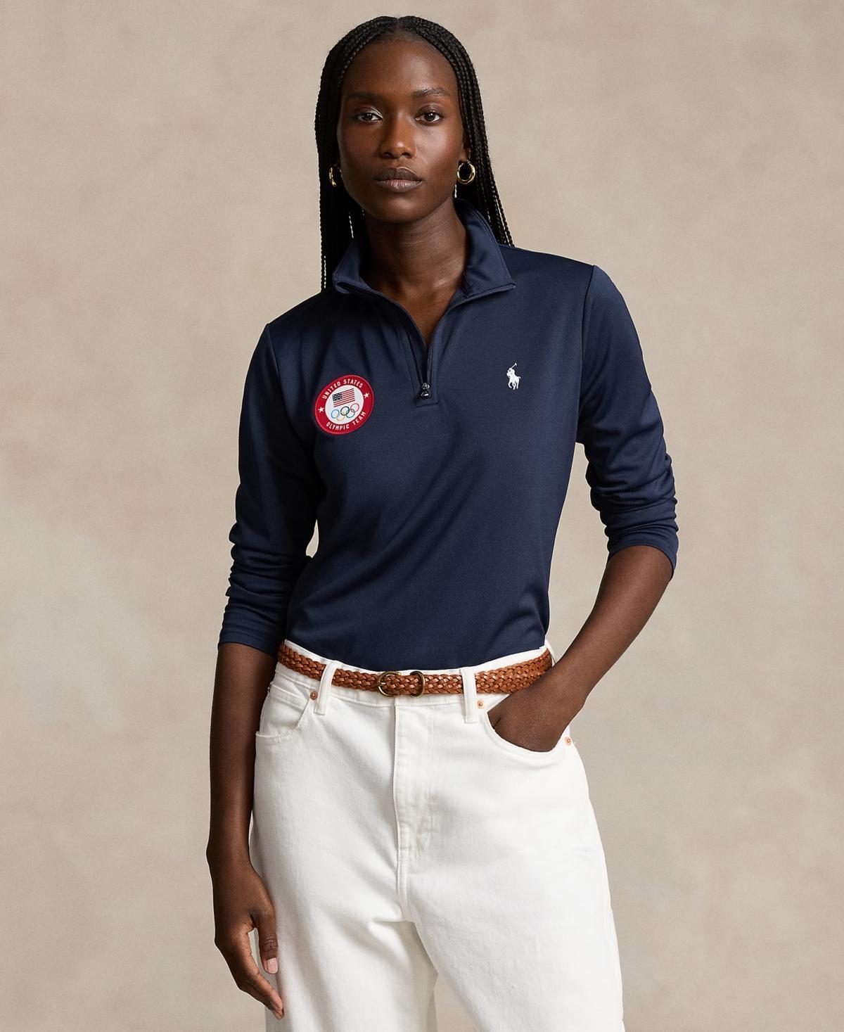 Women's Team USA Micro-Dot Mesh Quarter-Zip Product Image