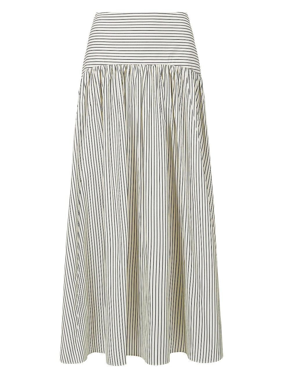 Womens Procida Cotton Striped Maxi Skirt Product Image