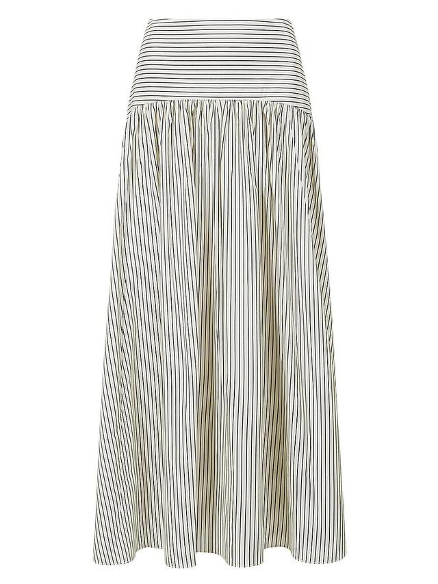 Womens Procida Cotton Striped Maxi Skirt Product Image