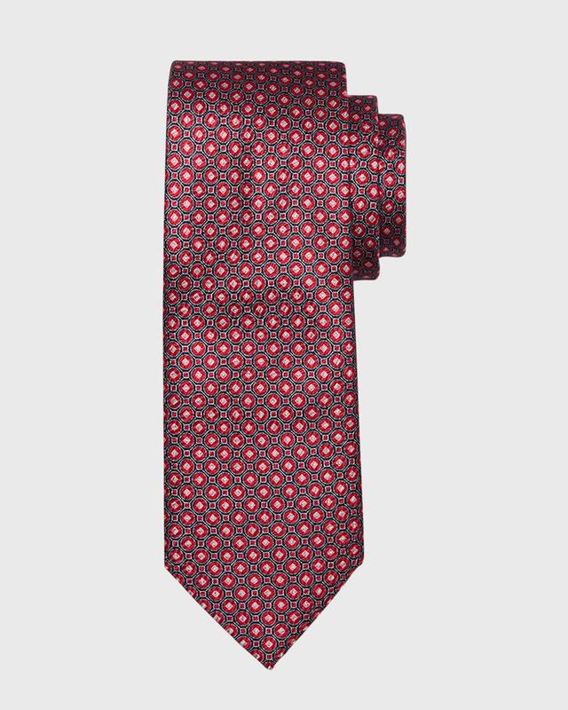 Mens Circle-Print Silk Tie Product Image