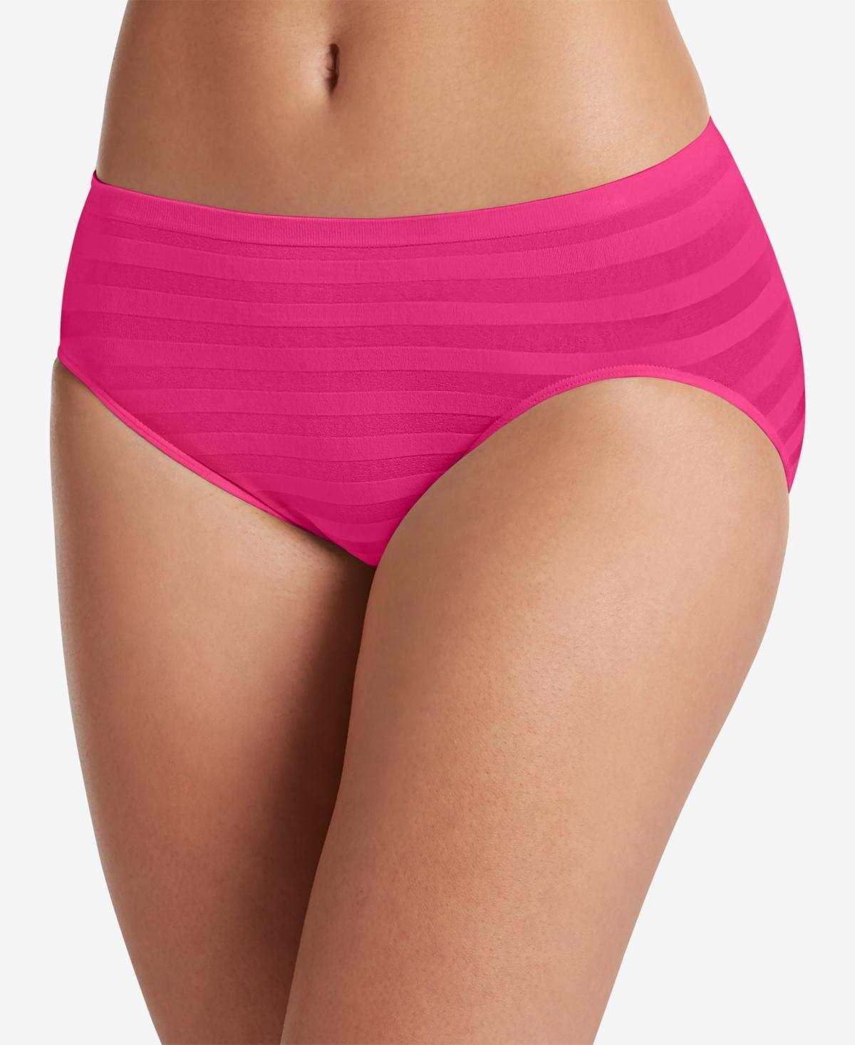 Womens Jockey Comfies Matte & Shine Seamless Hi-Cut Panty 1306 Product Image