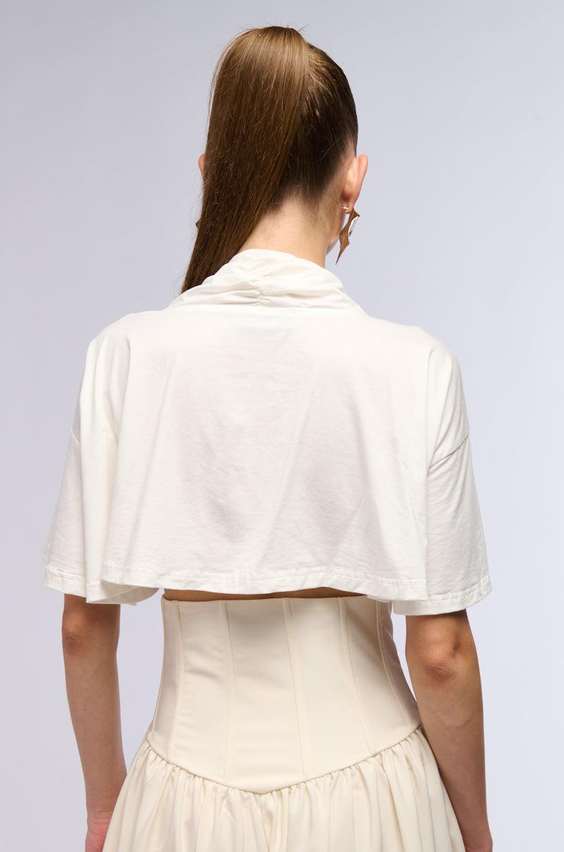 RUNWAY ENVY COWL NECK T-SHIRT Product Image