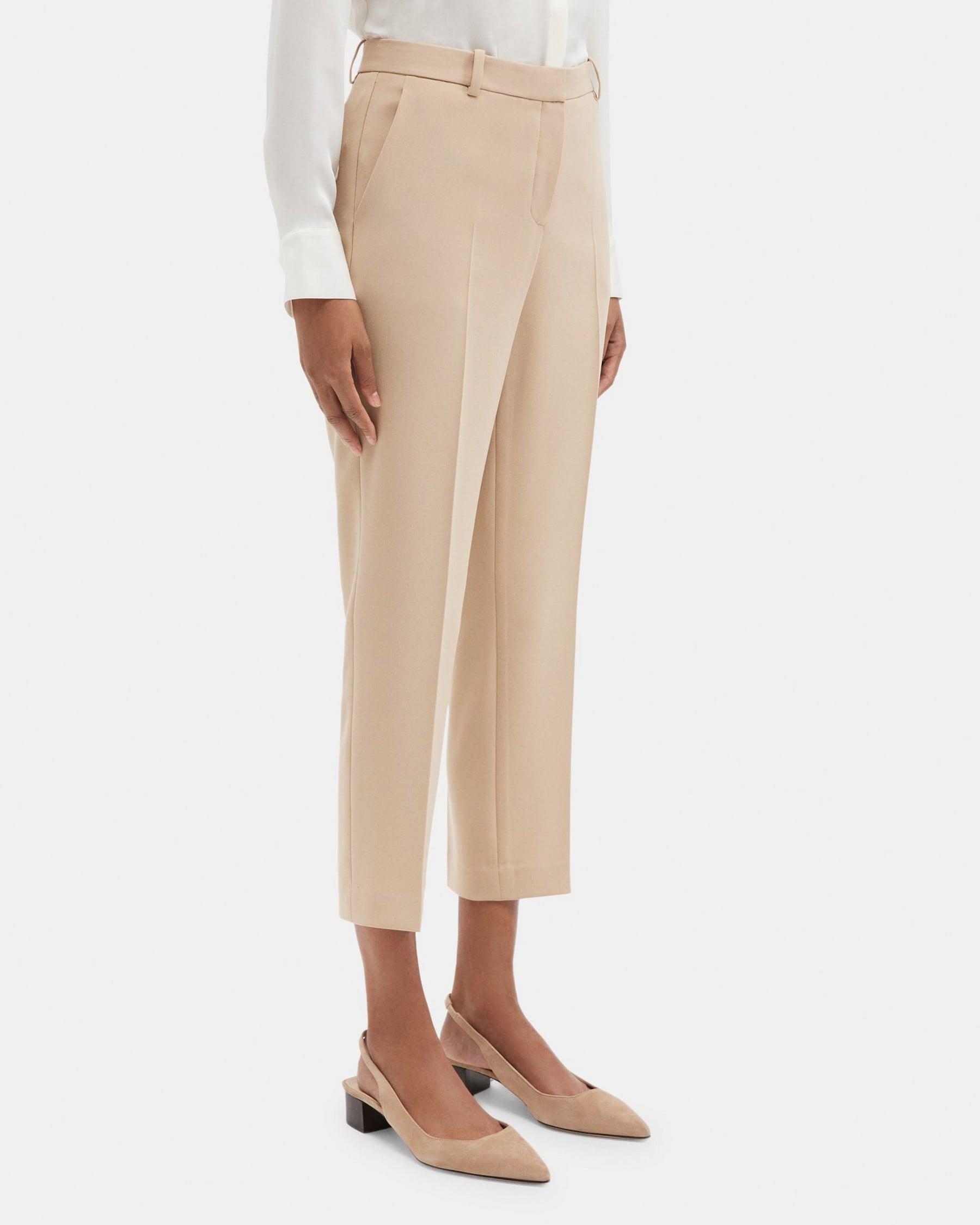 Slim Cropped Pant in Crepe Product Image