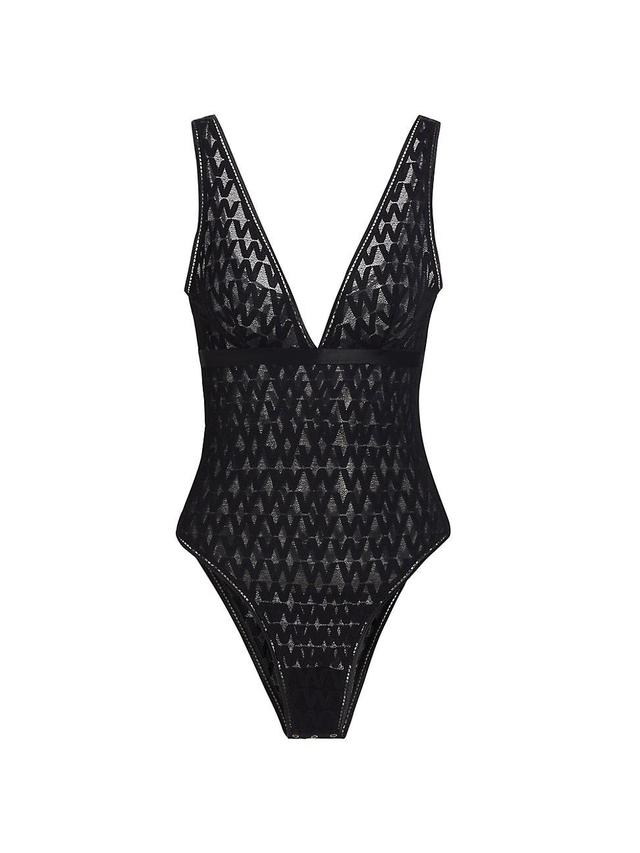 Womens Sheer Logo Bodysuit Product Image