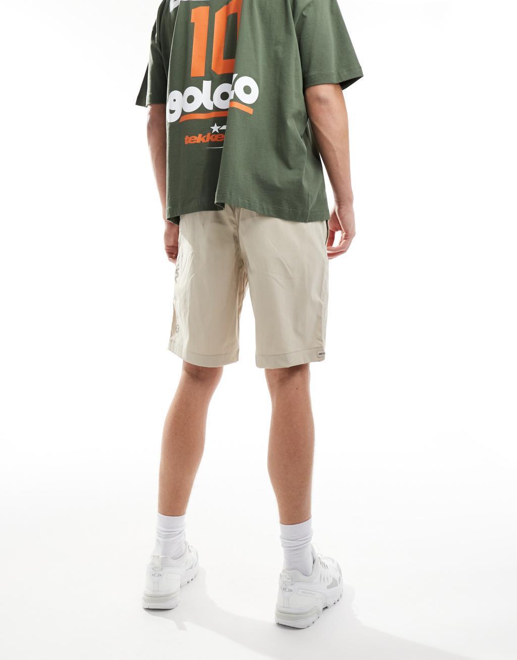 Aape By A Bathing Ape nylon shorts in beige Product Image